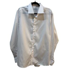 ETON White Dress Shirt Button Down Size 44 Slim 17 1/2‎